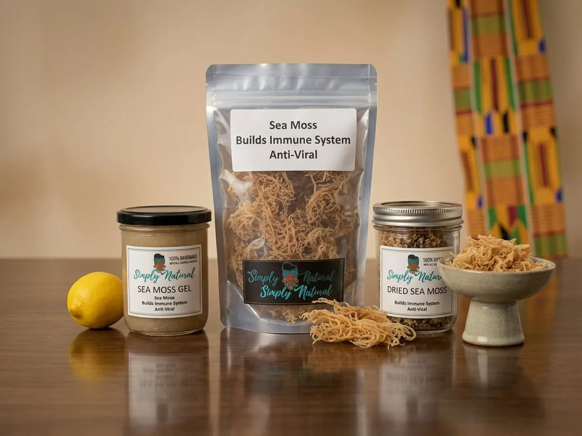 Simply Natural Seamoss Product Mockup Imaging